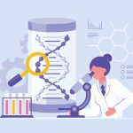 Flat,Design,Biotechnology,Concept,With,Scientist